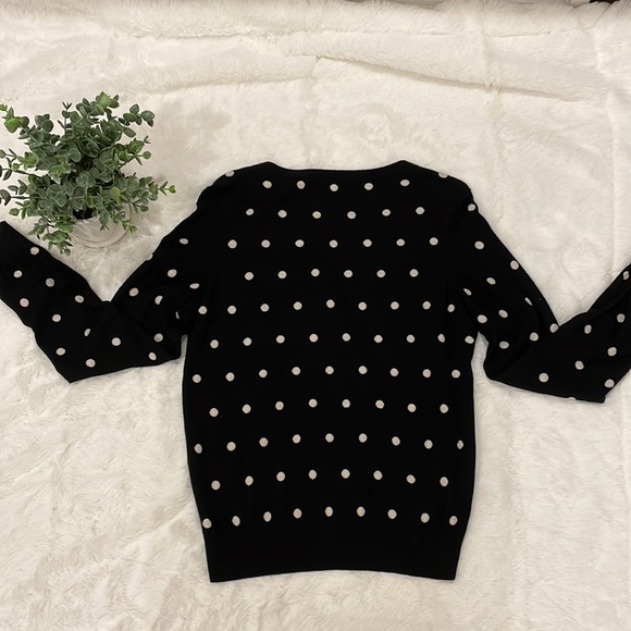 Theory Polka Dot Merino Wool Cardigan Sweater EUC - Picture 6 of 6